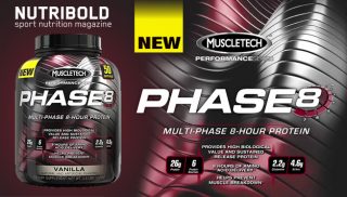 PHASE8™ la primera proteína secuencial de Muscletech